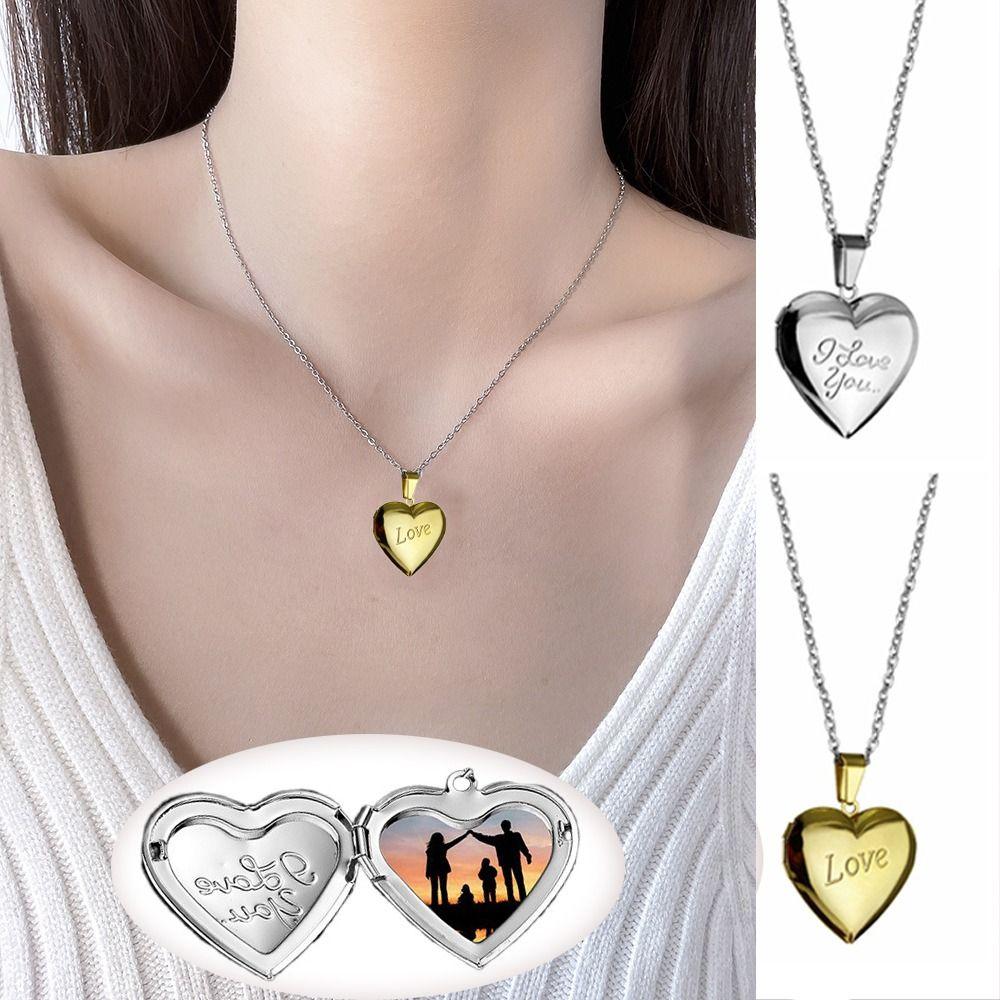 Heart Pendant Sweater Chain DIY Lovers Choker Necklace Chic Love Envelope Necklace  Couple