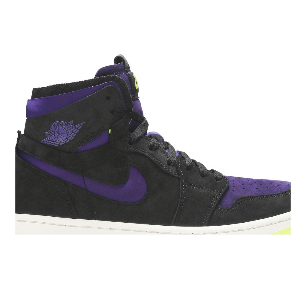 Womens Air Jordan 1 High Zoom 'Halloween' (women's sizes) Black / Court Purple / Lemon Venom / Sail Vintage Basketball Shoes CT0979 001