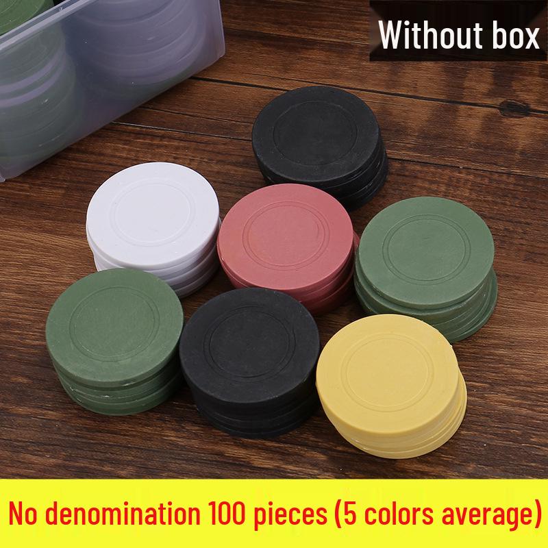 Boxed Set: 100 Plastic Baccarat Mahjong Poker Machine Tokens