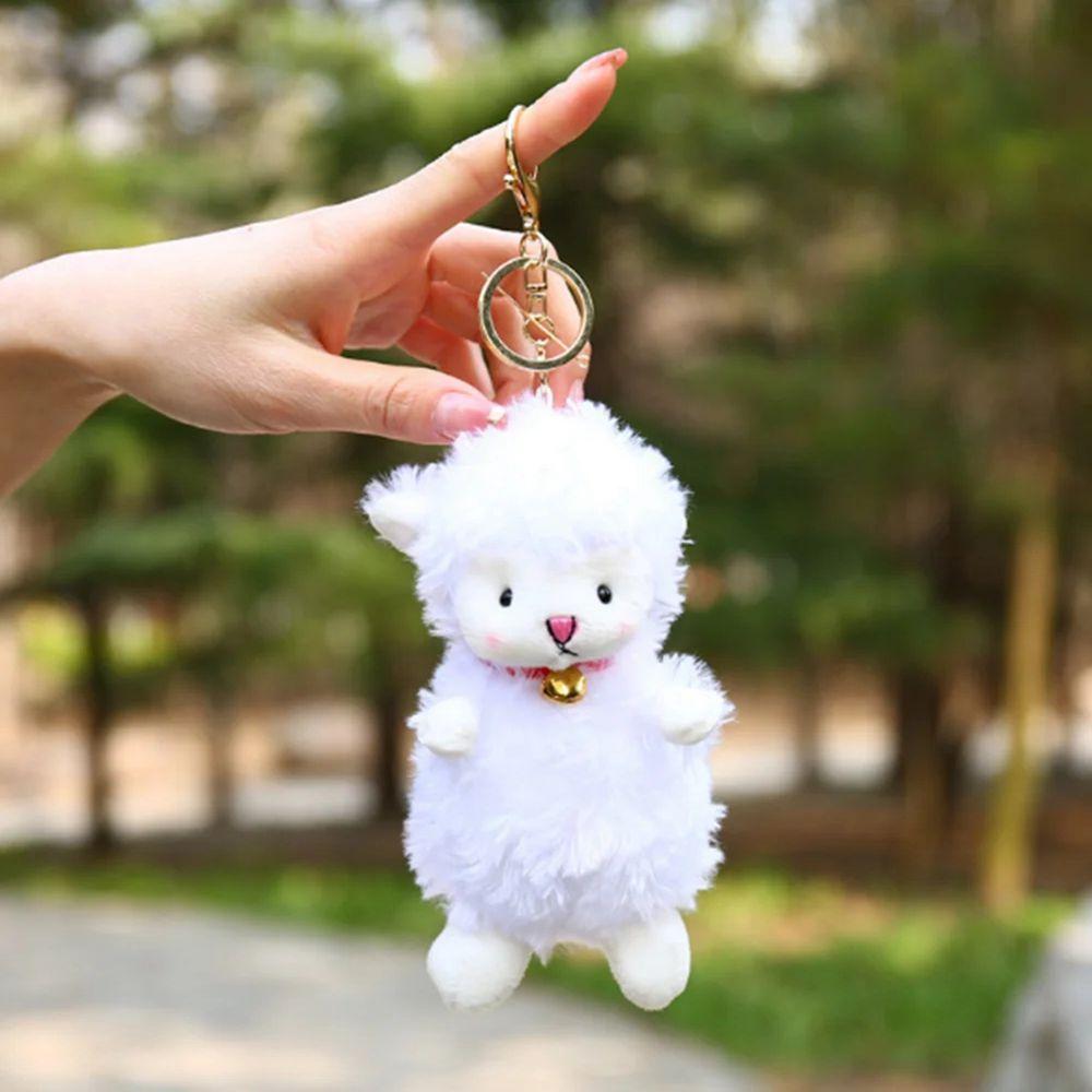12cm Lamb Keychain Plush Toy Pendant Cute Lady Baby Pendant Cartoon Sheep Baby Birthday Christmas Gift For Children -4