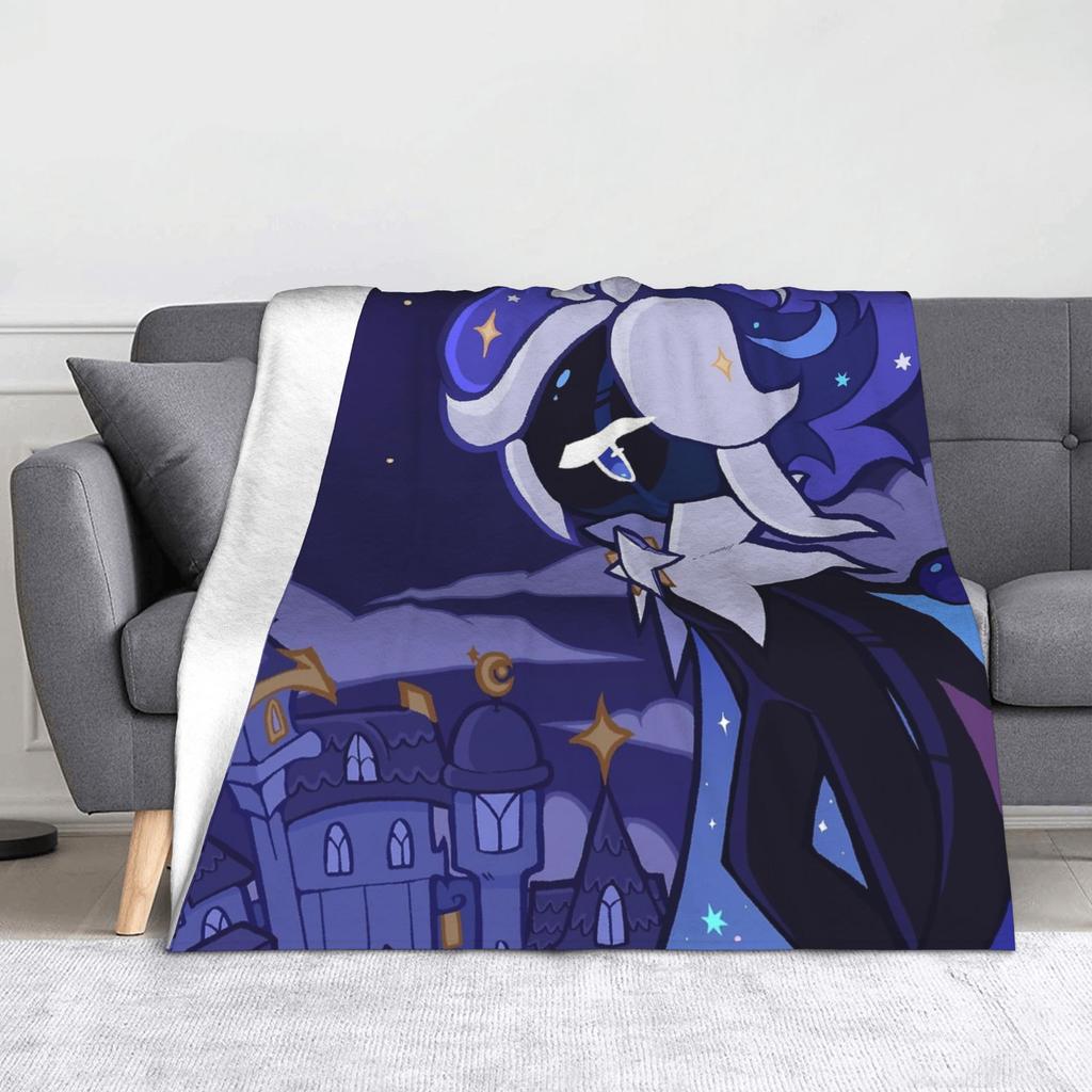 Moonlight Cookie Blanket Fleece Summer Cookie Run Kingdom Portable Warm Throw Blanket for Sofa Couch Plush Thin Quilt