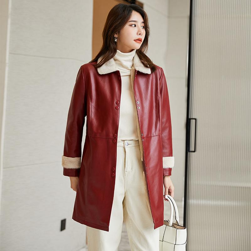 Leather Jacket Winter Plush Women's Jacket Outdoor Plus Velvet Warm Coat Casual Fashion Jacket