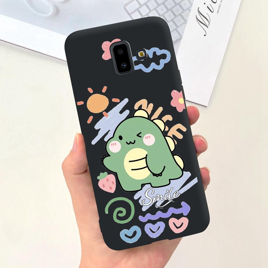 Handyhülle für Samsung Galaxy J6 Plus 2018 Niedliches Tier Cartoon Süßigkeitenfarbe Weiches Silikon TPU Hülle für Samsung J6 J 6 J6Plus