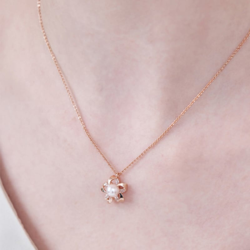 CRANNE Flower Bead Necklace C24NB120