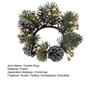 Christmas Candle Ring Artificial Pine Needle Pinecone Berries Garland Rustic Festive Candle Wreath For Home Centerpiece Decor
