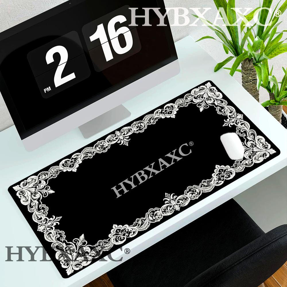 HYBXAXC Gothic Lace Mouse Pad Victorian Aesthetic White Embroidery Mouse Pad Dark Coquette Pad Minimalist Occult Office Decor