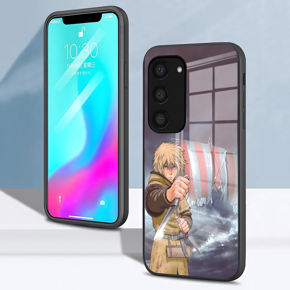 

V-Vinland SagaS Hot Anime Phone Case For Samsung S26 S25 S24 FE S23 S22 S21 Plus S20 Ultra Note20Ultra Black Glass Cover Galaxy S26 Plus