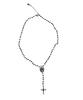 Sk8Er Rock Black Beads Chain Rosary Necklace