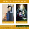Solar Powered USB Rechargeable Camping Hanging Lamp Waterproof Portable Tent Light Bulb Outdoor Garden BBQ Party Decor Night Lighting