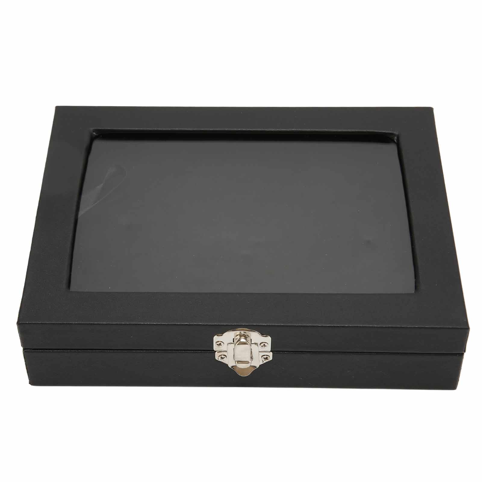 

Pin Display Case Orderly Storage Transparent Dustproof Black Badge Storage Box for Home Jewelry