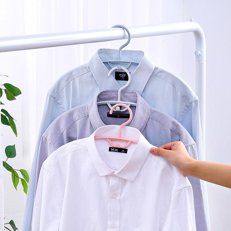 Household 10 Non-slip Plastic Adult Bedroom Indoor Balcony Wide Shoulder Clothes Shelf