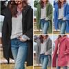 Women's Fall/Winter Mid-Length Knit Cardigan Lightweight Wool Blend Jacket