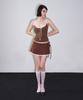 VINAJ Lace Line Micro Short Skirt Cover-Up (Brown)