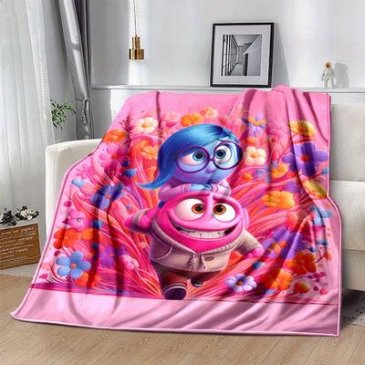 1pc Inside Out Printing Blanket - Soft, All-Season Throw for Living Room, Bedroom,Personalized Gift with Adorable Cartoon Design