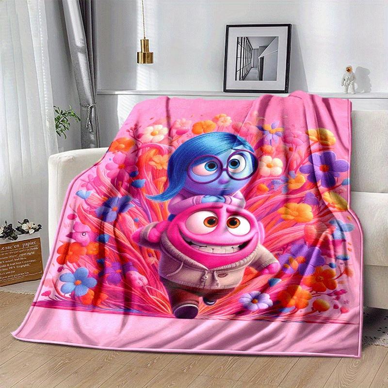 1pc Inside Out Printing Blanket - Soft, All-Season Throw for Living Room, Bedroom,Personalized Gift with Adorable Cartoon Design