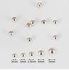 10-30pcs 2-5mm 100% Real 925 Sterling Silver Round Beads Spacer Beads Accessories for Bracelet Necklace Jewelry Making Findings
