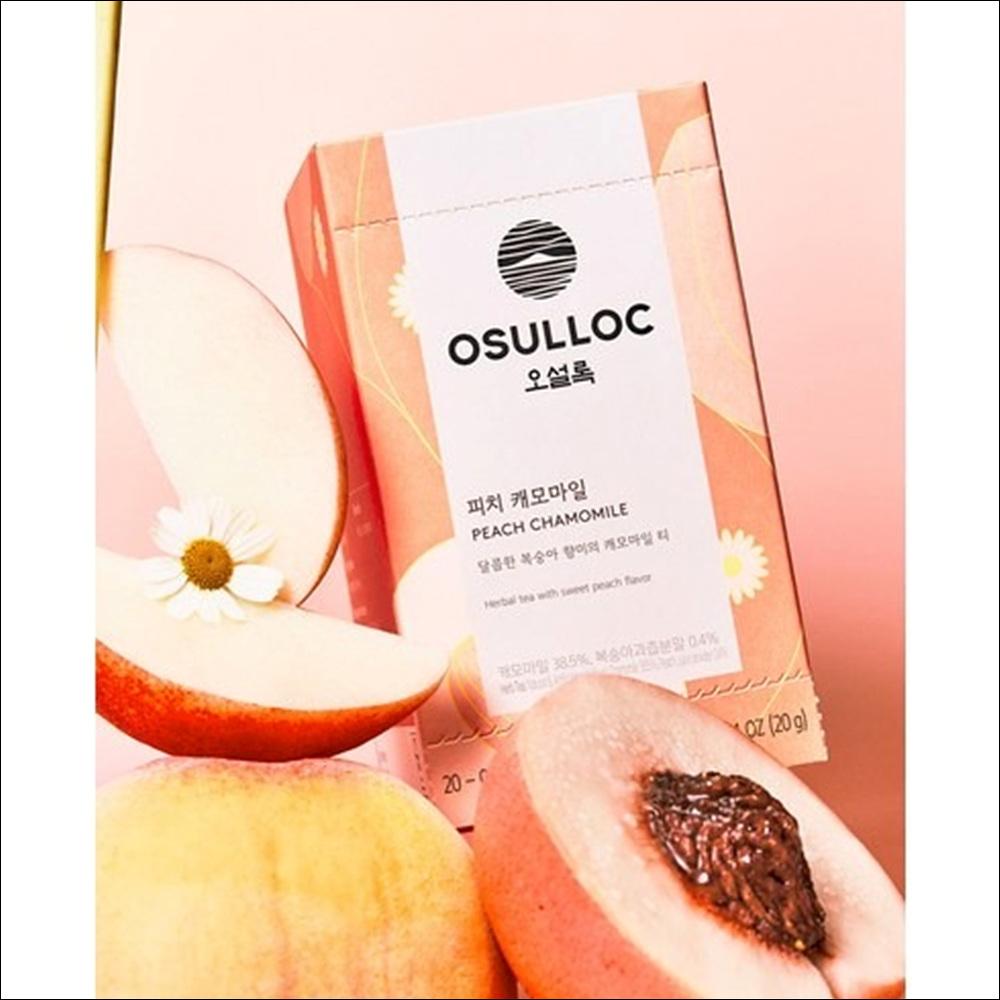 OSULLOC - PEACH CHAMOMILE TEA (Herbal tea with seet peach flavor)