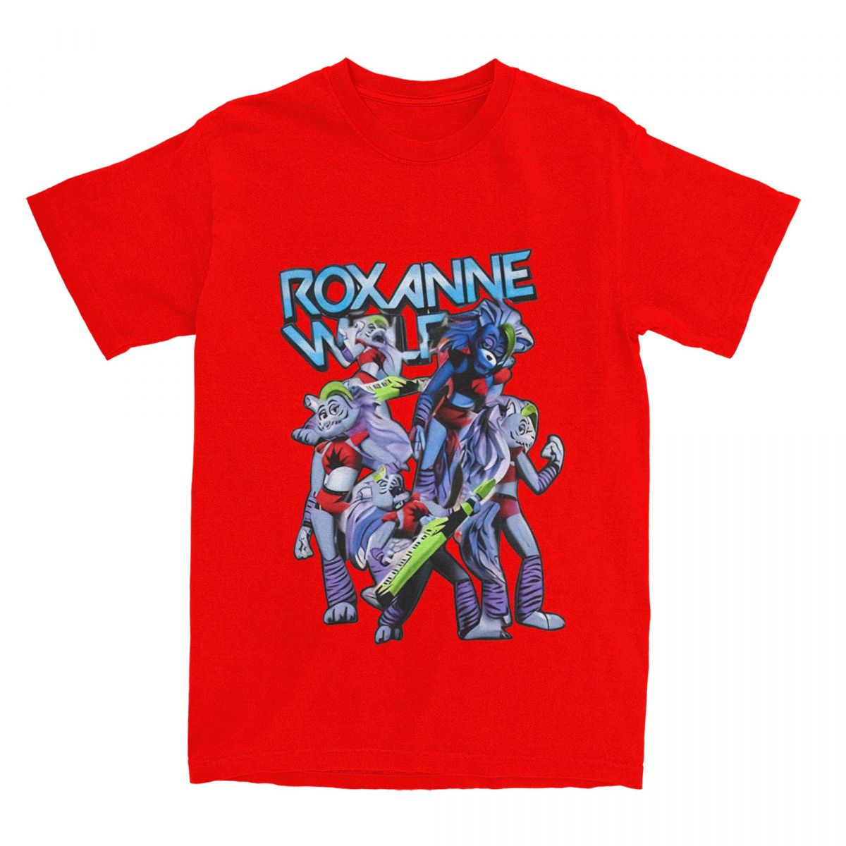 

Roxanne Wolf Cartoon T Shirts Men Womens 100 Cotton Cool TShirt Crewneck FNAF Tees Short Sleeve Clothes New Arrival S