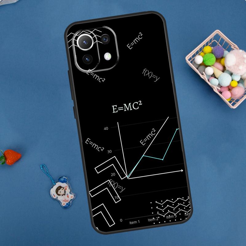 Mc2 With E=mc Math Case For POCO F5 X3 X5 Pro X4 F4 GT C40 M5s F3 Cover For Xiaomi 13 12 Lite 12T 11T Pro 12X