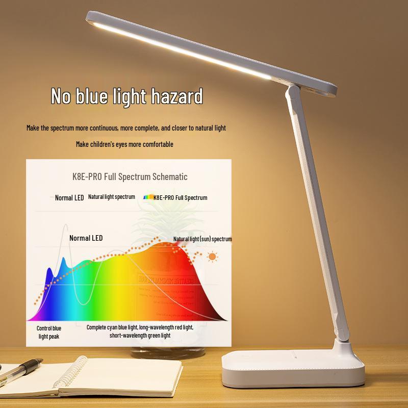 LED Eye-Protective Folding Table Lamp: Bedside, Study, USB Night Light for Dorms and Bedrooms