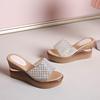 Fashion Wedge Heel Women's 2025 New Summer Versatile Platform Outside Heightening Sandals and Slippers