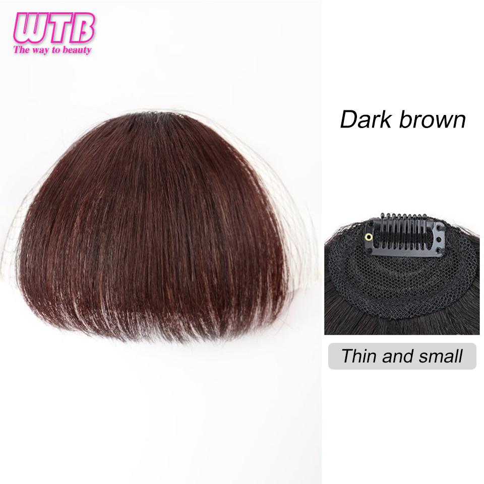 WTB Breton sintetic cu aer natural scurt maro negru Extensie de franjuri de păr fals 1 clipă accesorii pentru posturi pentru femei fete