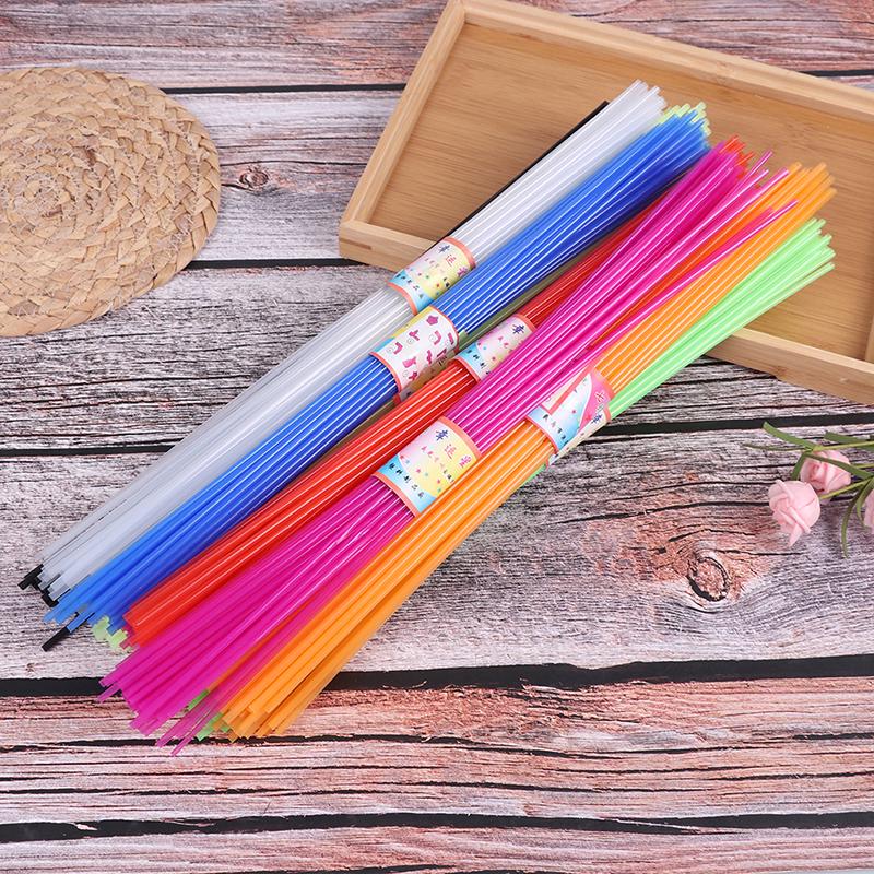 350Pcs Children Diy Folded Star Plastic Straw Lucky Transparent Tube Origami
