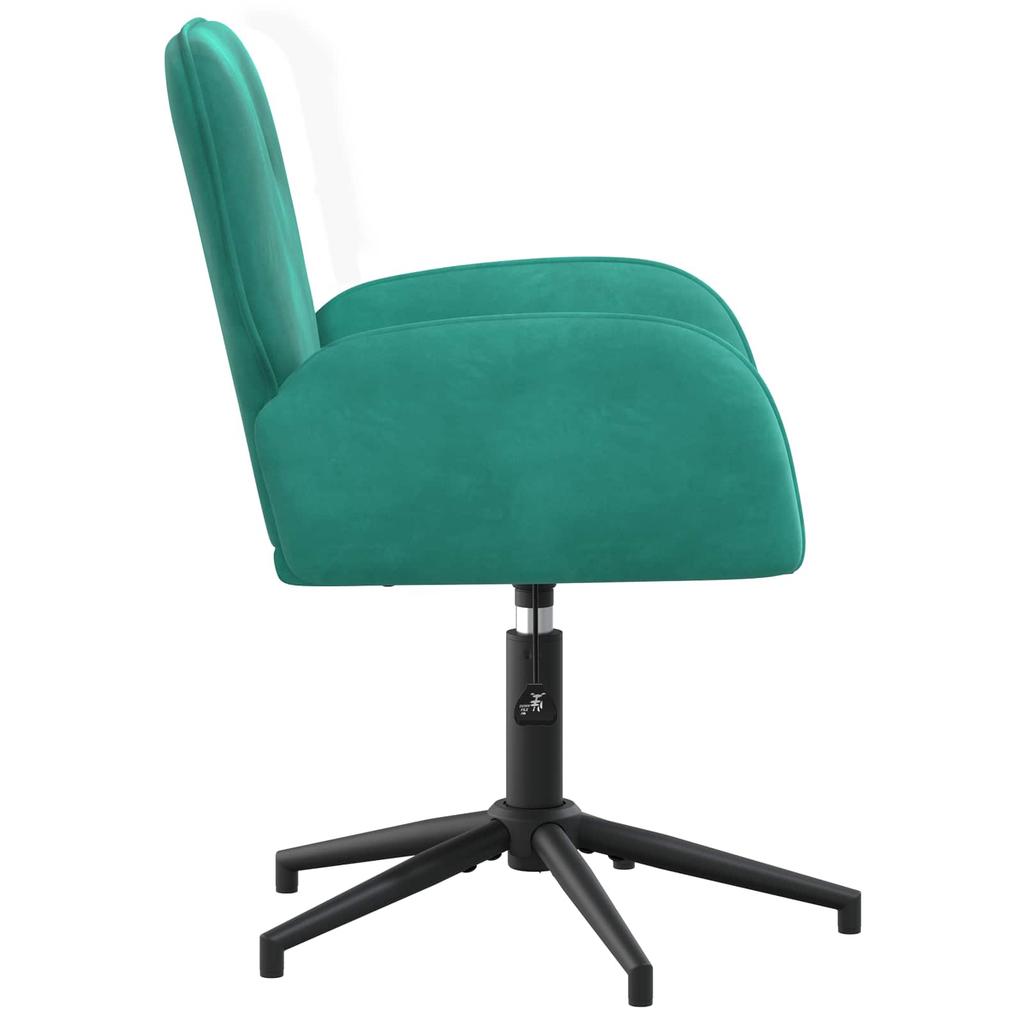 Swivel Chair 54 x 55 x 90 cm Turquoise Velvet
