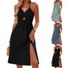 Women's Color Sleeveless Slim Fit Fashionable Long Dress