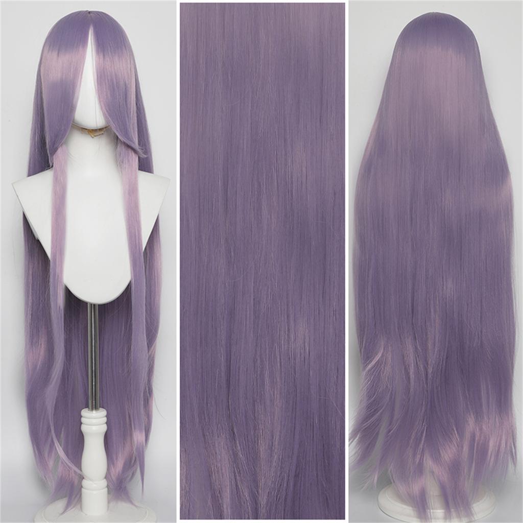 Parrucca Cosplay Lunga Dritta 100CM Multicolore Rosa Biondo Nero Parrucca Costume Anime Parrucca Cos Sintetica Universale Parrucca per Uso Quotidiano Feste