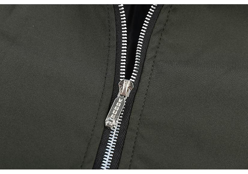 Men's Spring Autumn Baseball Collar Flight Jacket Casual Workwear