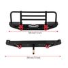 Metal Front/Rr Bumper with LED Lights for Traxxax -4 for SCX10II 90046 1/10 RC Car