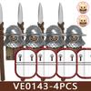 Castello Medievale Cavalieri Soldato Figure Blocchi da Costruzione Fanteria Legione Impero Guerriero Arco Spada Casco Milizia Mattoncini Giocattolo Regali