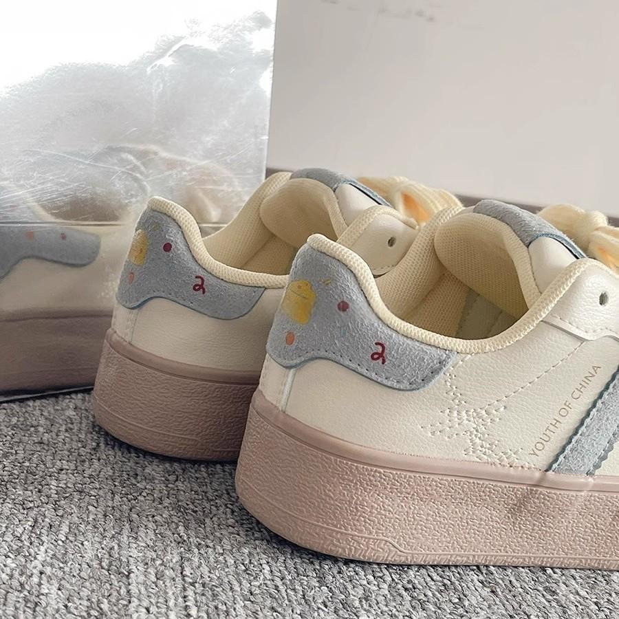 Niche Versatile Graffiti Printed Board Shoes New Spring and Summer Casual Little White Shoes Student Campus Style