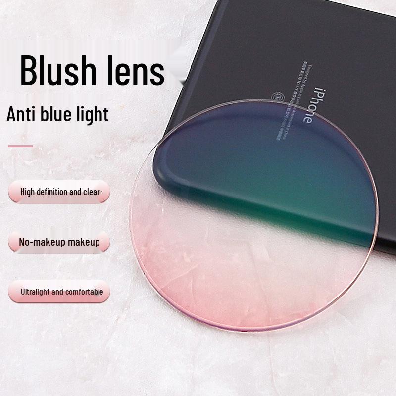 Blush Myopia Aspheric Eyeglass Lenses - Anti-Blue Light, Prescription Compatible, Korean Style Trend.