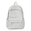 Schoolbag Korean Version of Female Ins Solid Color High Value Simple Casual Fashion Versatile Schoolbag Junior High School Student Backpack