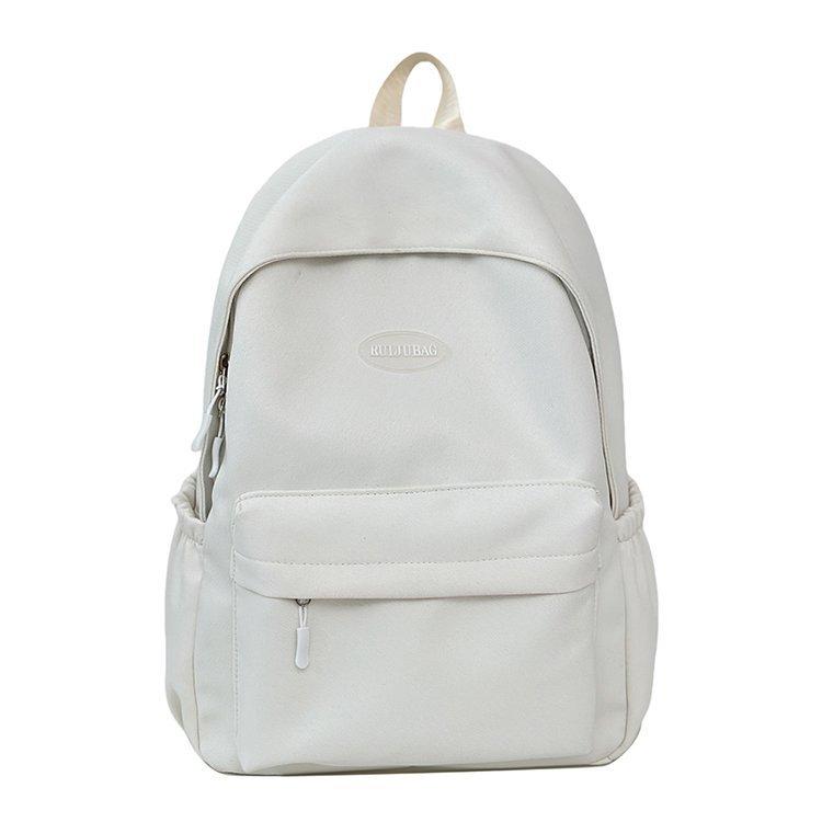 Schoolbag Korean Version of Female Ins Solid Color High Value Simple Casual Fashion Versatile Schoolbag Junior High School Student Backpack