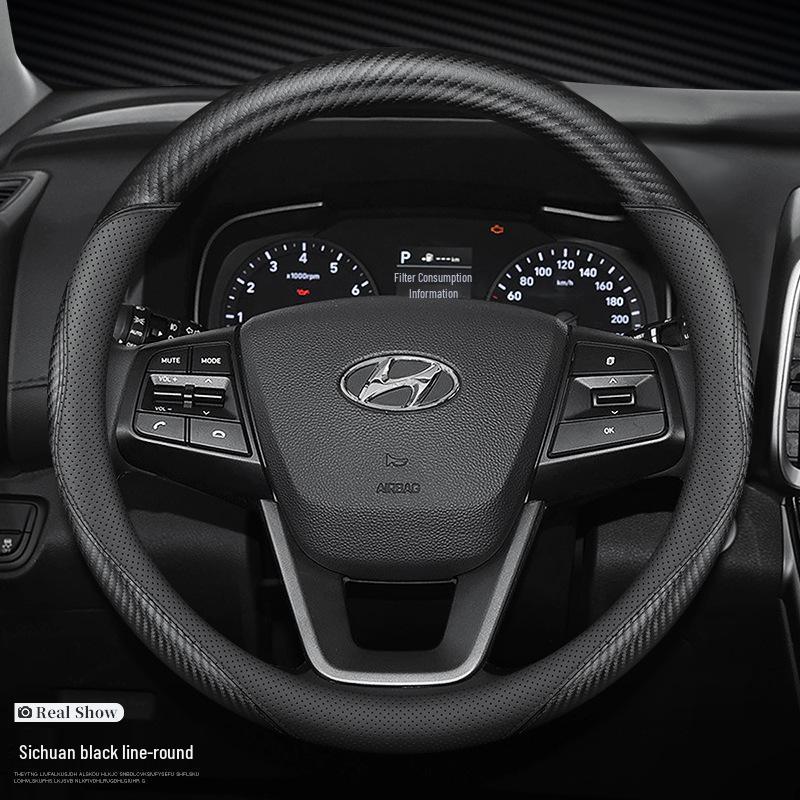 Hyundai Elantra, Sonata, ix25, Festa, Mingtu, ix35 Yue Dong Genuine Leather Steering Wheel Cover