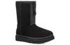 UGG Classic Short Zipper Tape Logo Boot 'Black' Women's 1144035-BLK