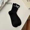 5 Pairs of Women's Spring and Summer Fashionable Cotton Bow Bell Accessories and Socks