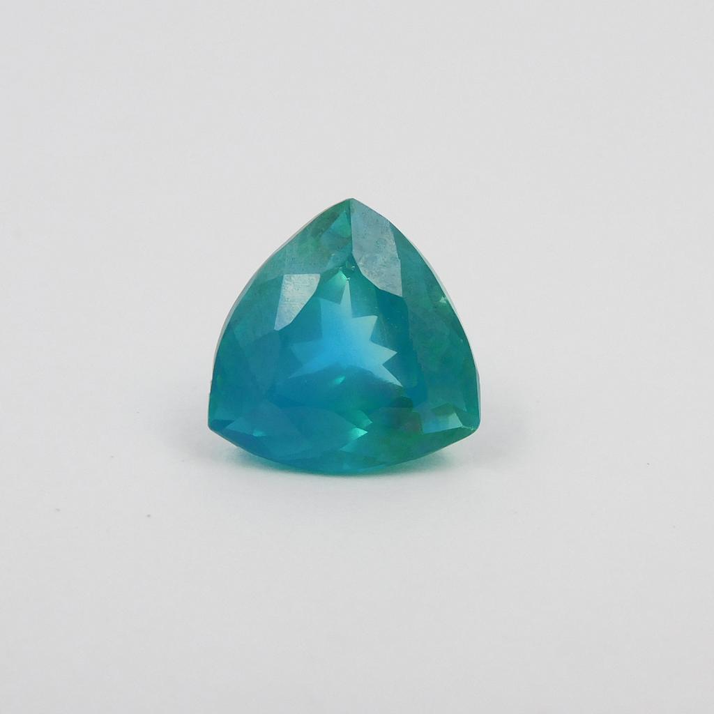 Trillion Shape Bluish Green 5.75 Ct Natural Sapphire Loose Gemstone CERTIFIED P-939-S