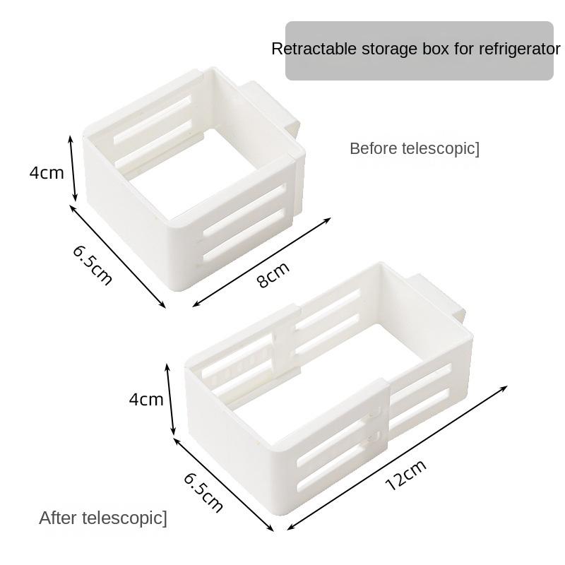 Refrigerator partition plate Retractable Hanging Box Refrigerator Adjustment Snap-on Side Door Sauce Bag Snack Organize #4209