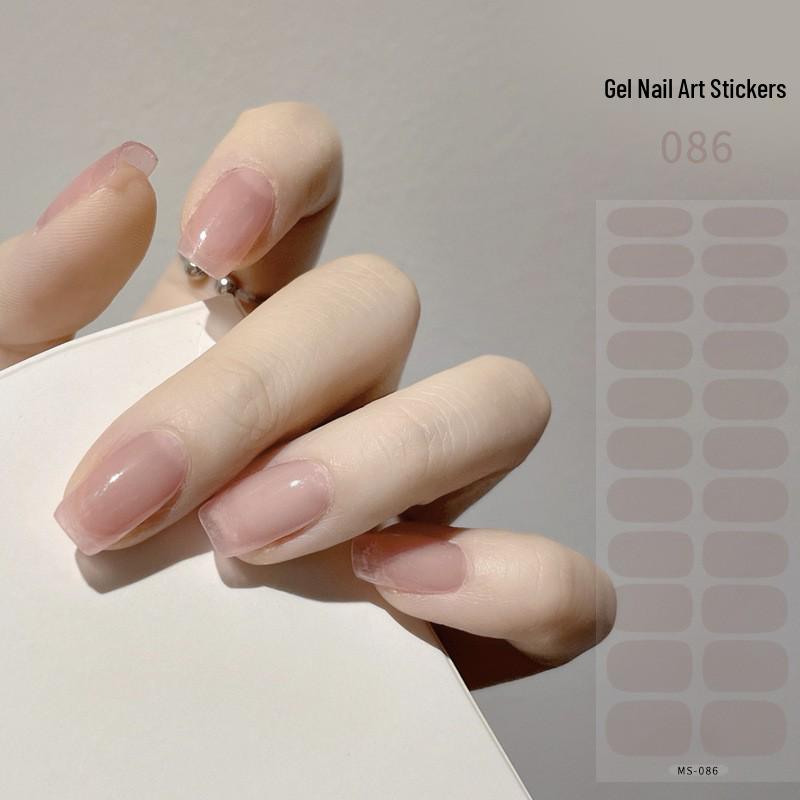 New Style Red Book Gel Nail Stickers: Semi-Western, Korean No-Bake Nail Art