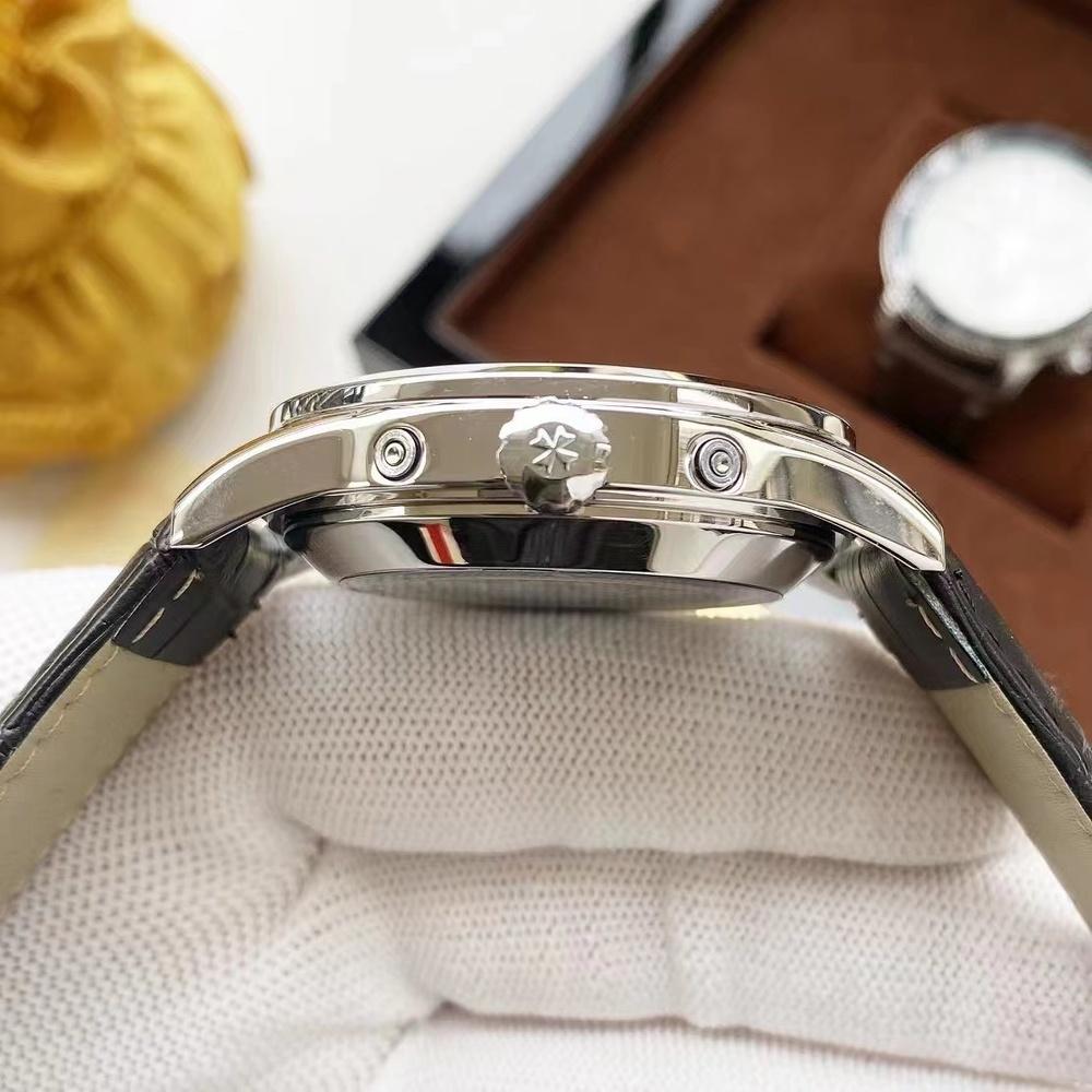 Business Casual Men's Automatic Stainless Steel Mechanical Watch Leather Strap