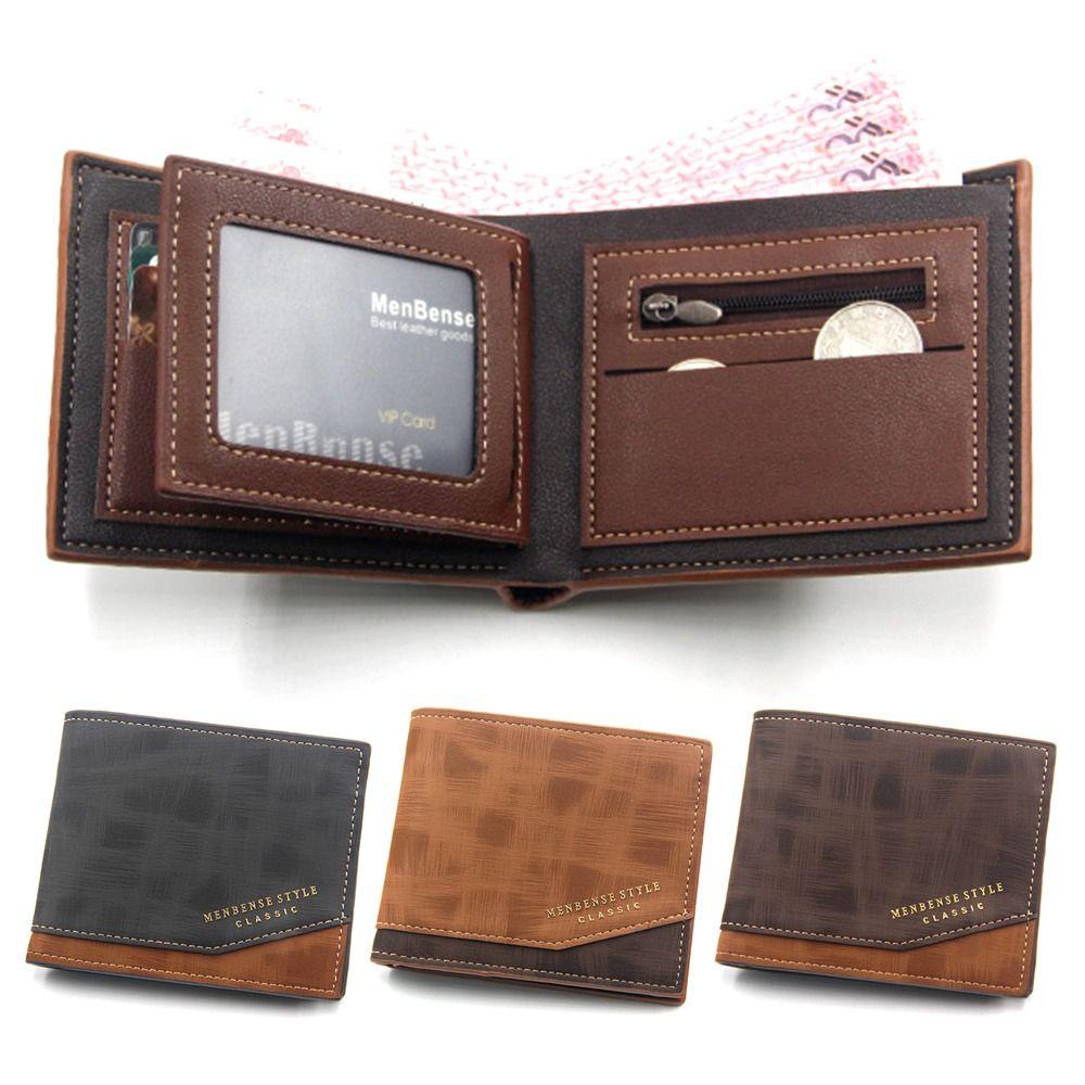 

Capacity Id Credit Card Designer Gold Stamping Zero Wallet Multi Card Bag Hinge Wallet Men S Wallet