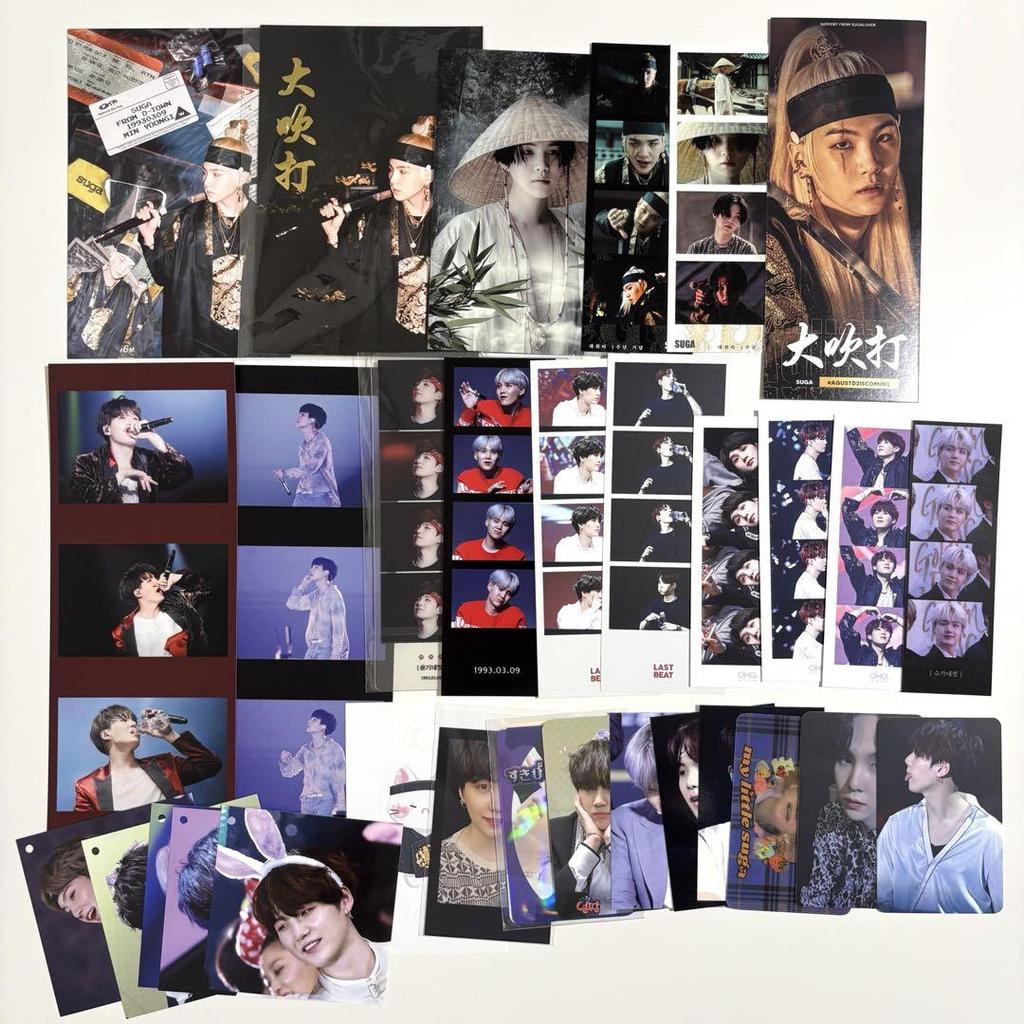 [USED] BTS SUGA trading card AgustD Yoongi postcard slogan birthday