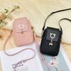 Korean Style Phone Crossbody Bag Trendy Textured Shoulder Purse for Women