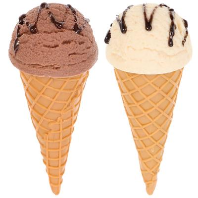 TOYMYTOY Set of 2 PVC Simulation Ice Cream Models for Pretend Food and Toy Cooking X X Inches Play, Samples, Display, Props, 5.7 5.7 5.7