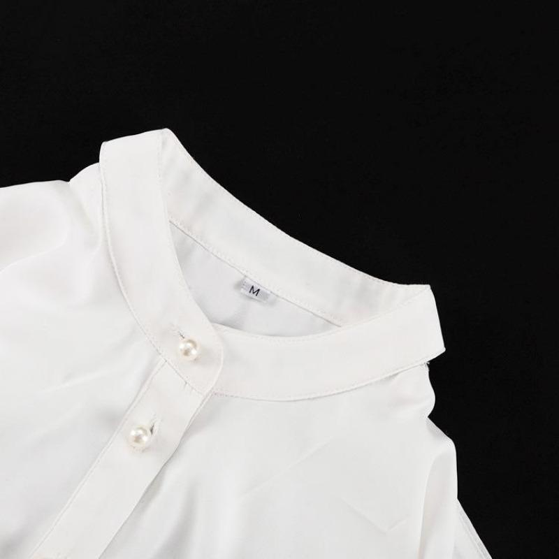 Sexy Loose White Women's Shirt Fashion O-Neck Off Shoulder Long Sleeve Shirts Elegant Classic Ruffle Top Female Clothing