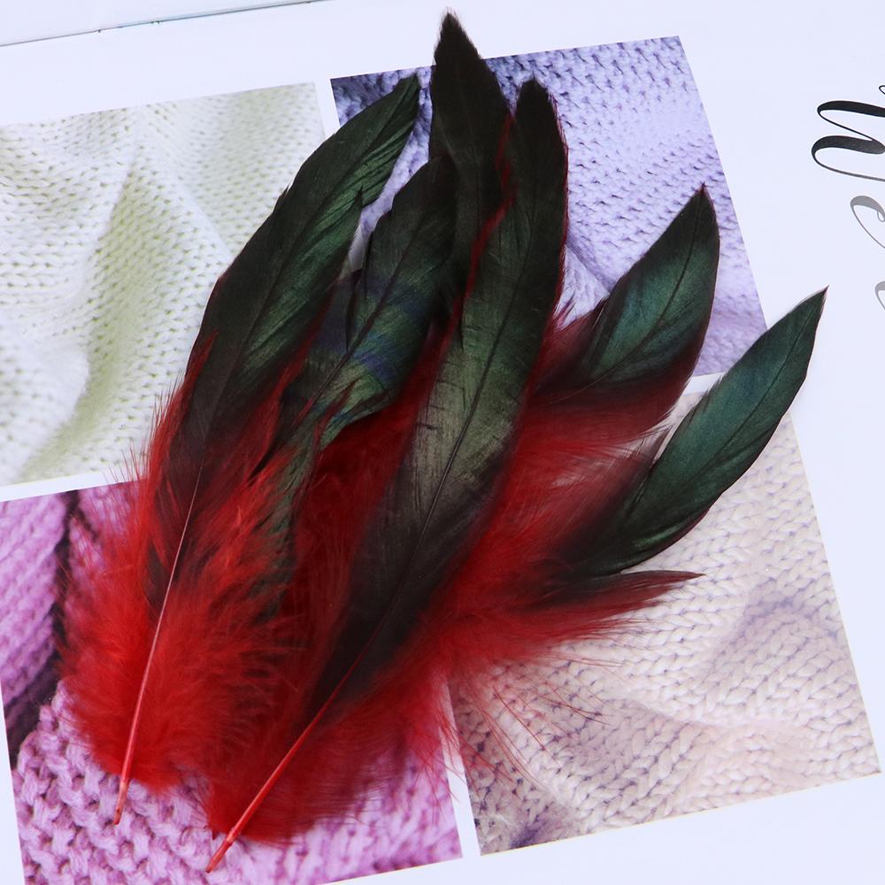 50pcs/pack Black Rooster Feathers Dyed Colorful Natural Pheasant Plumes 15-20cm/6-8 inch Costume Party Decor feathers for Craft